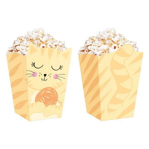 Popcorn bakjes katten 6 stuks