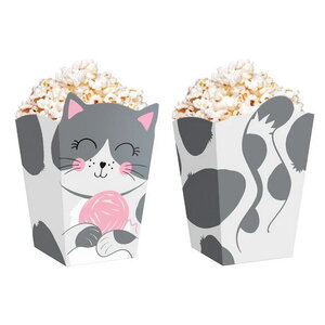 Popcorn bakjes katten 6 stuks