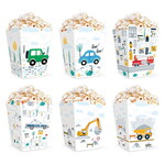 Popcorn bakjes Voertuigen 6 stuks