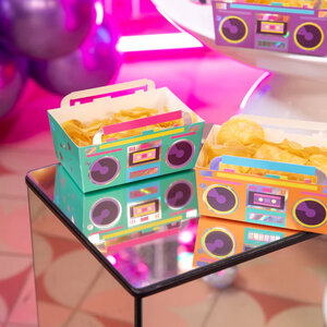 Chipsbakjes Disco gekleurd 3 stuks