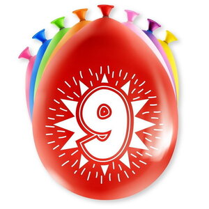 9 jaar ballonnen 8 stuks 9 jaar ballonnen 8 stuks