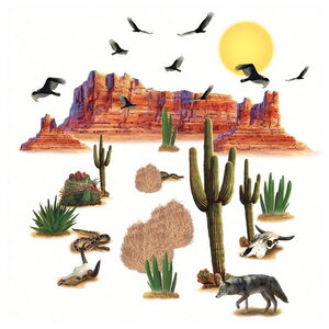 Wanddecoraties Western 29-delig Wanddecoraties Western 29-delig