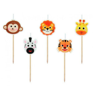 Kaarsjes Safari 5 stuks