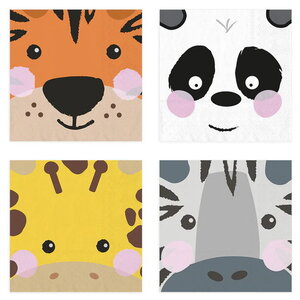 Servetten Jungle en Safari 20 stuks Servetten Jungle en Safari 20 stuks