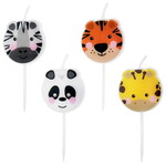Kaarsjes Jungle en Safari 4 stuks