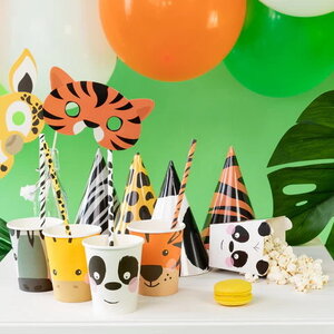 Feesthoedjes Jungle en Safari 4 stuks