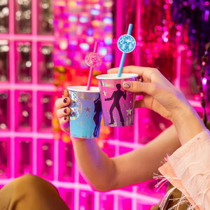 Rietjes Disco gekleurd 6 stuks