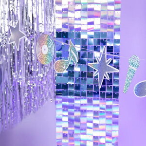 Slinger Disco Night glitter wit zilver