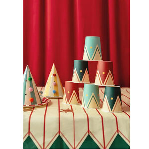 Bekertjes circustent 6 stuks Bekertjes circustent 6 stuks