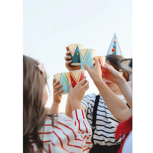 Bekertjes circustent 6 stuks Bekertjes circustent 6 stuks