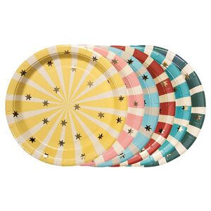 Gebaksbordjes circustent 6 stuks Gebaksbordjes circustent 6 stuks