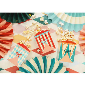 Popcornbakjes Circustent 6 stuks