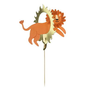 Taartdecoratie Circus leeuw 16cm x 16cm Taartdecoratie Circus leeuw 16cm x 16cm