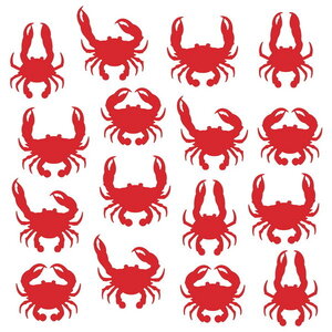 Decoratie Krabben 16 stuks