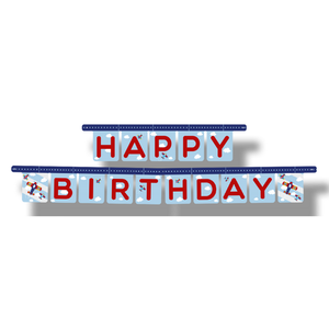 Letterslinger Vliegtuigen Happy Birthday 3 meter Letterslinger Vliegtuigen Happy Birthday 3 meter