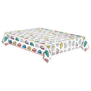 Tafelkleed auto's 120cm x 180cm