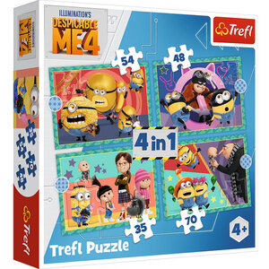 Puzzel Crazy Minions 4 in 1 doos Puzzel Crazy Minions 4 in 1 doos