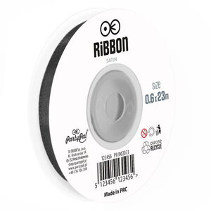 Zwart lint voor naamslingers 23 meter Zwart lint voor naamslingers 23 meter