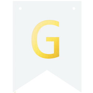 Letter G goudkleurig op witte kaart