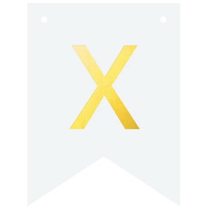 Letter X goudkleurig op witte kaart Letter X goudkleurig op witte kaart