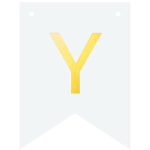 Letter Y goudkleurig op witte kaart