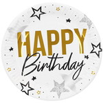 Bordjes Happy Birthday STARS 8 stuks