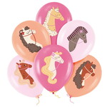 Ballonnen paarden party 6 stuks