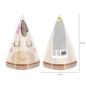 Feesthoedjes paarden party 6 stuks