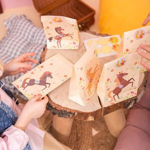 Uitdeelzakjes paarden party 6 stuks Uitdeelzakjes paarden party 6 stuks