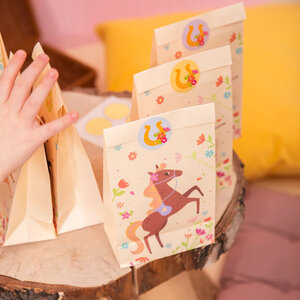 Uitdeelzakjes paarden party 6 stuks Uitdeelzakjes paarden party 6 stuks