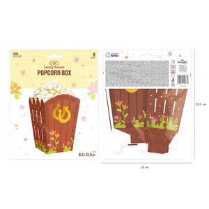 Popcorn bakjes paarden party 6 stuks