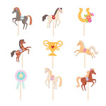 Prikkers paarden party 9 stuks