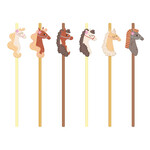 Rietjes paarden party 6 stuks