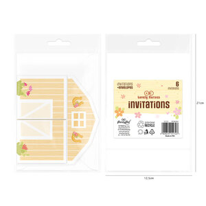 Uitnodigingskaartjes paarden party 6 stuks Uitnodigingskaartjes paarden party 6 stuks