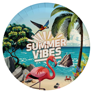 Bordjes Summer Vibes 8 stuks Bordjes Summer Vibes 8 stuks