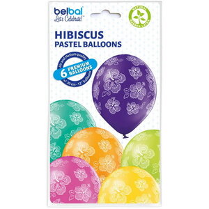 Ballonnerie Ballonnen Hibiscus 6 stuks