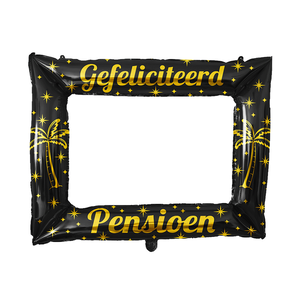 Foto frame gefeliciteerd pensioen goud zwart
