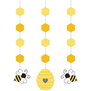 Hangdecoraties bijen 3 stuks