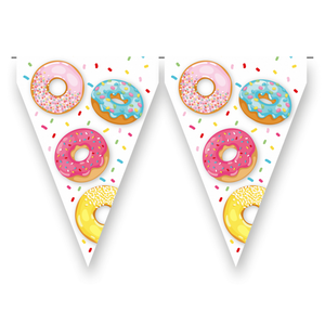 Vlaggenlijn Donuts papier 3 meter Vlaggenlijn Donuts papier 3 meter