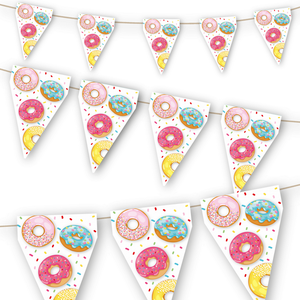 Vlaggenlijn Donuts papier 3 meter