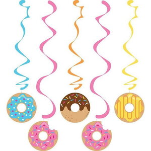 Hangdecoratie Donut 5 stuks Hangdecoratie Donut 5 stuks
