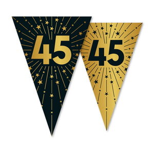 Globos Vlaggenlijn 45 jaar zwart goud 10 meter