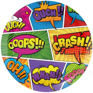 Bordjes Superhelden kreten 8 stuks