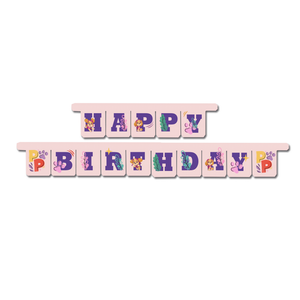 Letterslinger Paw Patrol Skye happy birthday 3 meter