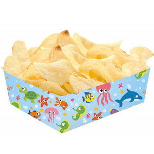 Chipsbakjes zeedieren cartoon 12 stuks