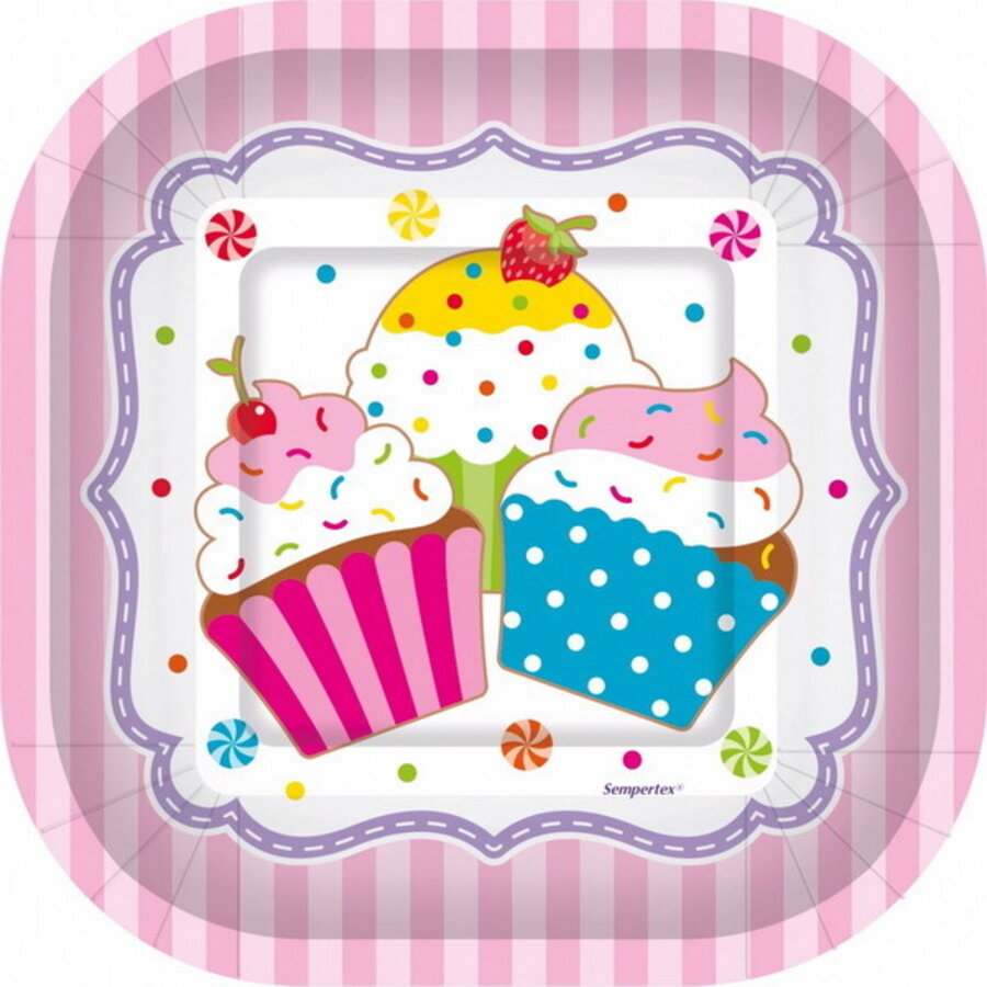 Bordjes Cupcakes 8 stuks