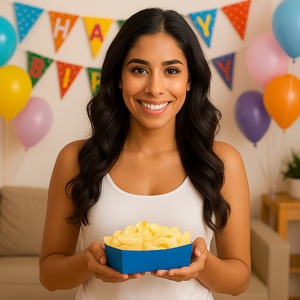 Chips bakjes blauw 12 stuks