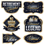 Decoraties pensioen 6 stuks