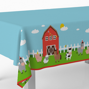 Tafelkleed Boerderij plastic 120cm x 180cm