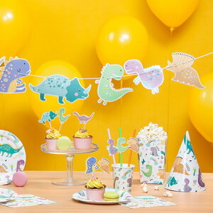 Hoedjes Dinosaurus Rainbow 6 stuks